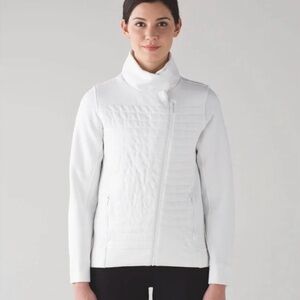 Lululemon Fleece Be True Jacket Quilted - White - Size 12